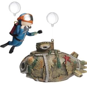 Kiddcw 2Pcs Floating Fish Tank Decorations